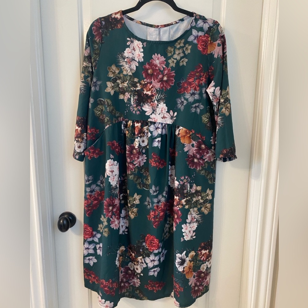 Green Floral Women’s Dress